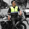 Motorcykelkläder Motocykelväst Reflekterande säkerhet Arbeta enhetliga fluorescerande västar Motorcykeljacka Hög synlighet Natt Glänsande varningsrock