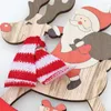 Christmas Decorations 1Pcs Wooden Ornaments Snowman Santa Claus Rocking Horse Kindergarten Toys