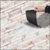 Wall Stickers 3D Floor Stickers Waterproof Tiles In Wall Wood Self Adhesive Pvc Wallpaper For Bathroom Living Room Home Decor 20X300 Dhoqy