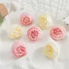 Juldekorationer 100st konstgjorda blommor Fake Rose Head Wreath Decoration For Home Wedding Party Scrapbook Bride Accessory Silk Peony 221109