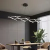 Chandeliers Nordic Minimalist Dining Room Light Led Chandelier Creative Indoor Bedroom Lighting Simple Living Table Hanging Lamp