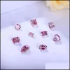 Pierres précieuses en vrac Prix de gros d'usine 1 carat Moissanite Diamant Pierres précieuses en vrac Couleur rose Forme de poire pour la fabrication de bijoux H220423 Dhrtd