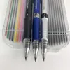 mm Mechanical Pencils Set B Automatic Student Graycolor Pencil Leads School Pens Supplies Office Kawaii Stationery