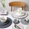 Table Mats N Round Cotton Linen Cup Heat Resistant Dining Plate Mat For Home Protects From Burnt Out 11/18/24cm SMR88