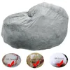 Chair Covers 5FT Storage Bean Bag Cover No Filler Soft Fluffy Beanbag Stuffable Round Lazy Sofa Bed