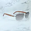 Diamond Cut Wood Solglasögon Mode Snygga solglasögon för män och kvinnor Lyxdesigner Carter Shades Utomhusdekoration