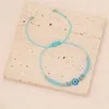 Turkiska onda blå ögonpärlor armband flätade repkedja kristallpärlor armband för kvinnor handgjorda smycken gåvor