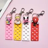 Bad Bunny PVC Doll Keychain Straps Pendant Cartoon DIY Jewelry Gift Key Chain Soft Bag Pandents 10 Styles