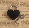 Party Favor Heart Shape Vintage Metal Mini Padlock Small Bag Suitcase Bagage Box Diary Book Key Lock med Key SN173