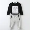 Ny Spring Autumn Cotton Casual Kids Boys Clothing Set Baby Boy Clothes Long Tshirt Pants 2st Suits For 37T Boys Clothes Y20057720190