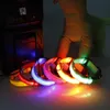 Colliers pour chiens Laisses rechargeables USB Fournitures pour animaux de compagnie Colliers à LED Lumière de sécurité en nylon Collier lumineux clignotant