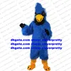 Costume de mascotte de faucon d'aigle à longue fourrure bleue, personnage de dessin animé de vautour de faucon Tiercel comme Souvenir de campagne populaire zx530