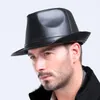 Berets Herren Echtes Leder Schaffell Hut Männliche Freizeit Cowboy Mode Gentleman Britische Wildleder Jazz Cap B-3774