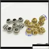 Metals Metals Jewelry Loose Beads Charm Big Hole Metal Bead For Pandora European Bracelet And Necklace Necklaces Fashion Diy Drop Del Otky9