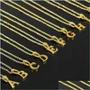 Pendant Necklaces Stainless Steel Initial Letter Pendants Necklace For Women Girls 18K Gold Plated Jewelry Fashion United States Ame Dhpi4