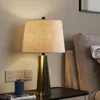 Lampade da tavolo Oro americano per camera da letto Lampada da comodino Studio Lampada da scrivania moderna in tessuto a Led Comodino Illuminazione Decorazioni per la casa