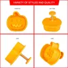 Baking Moulds 4 Pcs Halloween DIY Cake Decorating Mold Handmade Chocolate Lollipop Mould Plastic Biscuit Cutting Tools