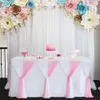 Table Skirt Stripe Style Cover ware Cloth Rectangle Baby Showers Birthday Party Wedding Decor cloth 221109