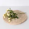 Simulation 12 Small Red Roses Fake Artificial Flowers Home Living Room Dining Table Wedding Decoration Party Decor