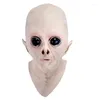 Fournitures de fête 2022 Halloween effrayant Latex UFO Alien masque complet