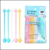 Pincettupphämtningsverktyg 30-stycken mini Candycolored Cute Dispensing Spoon Jewelry Tool Harts Sile Mold Tools Stick Coffee Spo Dhl7f