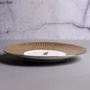 Plates Ceramic Dinner Plate Pastry Bread Dessert Tray Round Tableware Pasta Steak Dish Home Sashimi Sushi Seafood Vegetable