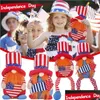 Autres fournitures de fête festive Fête américaine Gnome Jour de l'indépendance patriotique Nain Ornements scandinaves 4ème de JY Home Desktop D Dhrw6
