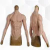 Vêtements de Mannequin masculin National, Costume de scène musculaire, couverture de Dressing croisé, bas du corps, Cosplay, faux muscles de la poitrine en Silicone E020