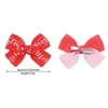 Acessórios para o cabelo Christmas Red Bow Baby Hairpin Hairpin Ribbon Impresso CLIP DO CLIP FABE