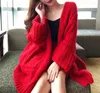 Frauen Strick Herbst Winter 2022 Pullover Sets Twist Dicke Mittellange Strickjacke Stretch Taille Mini Rock Rot Gestrickte Plus größe Anzüge