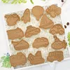 Выпечка плесени мультфильм автомобиль 3D Cookie Cutters Truck Truck Summarine Helicopter Biscuit Press Ploung