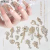 네일 아트 장식 hnuix 2Pieces 3D 금속 보석 일본 최고 품질 크리스탈 매니큐어 지르콘 다이아몬드 매력 펜던트