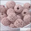 Other 6Mm20Mm Volcanic Stone Fragrance Oil Diffuser Round Beads Aromatherapy Essential Oils Diffuse Loose Bead For Bracelet Necklace Dhesa