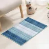 Carpets High Quality Stripe Microfiber Bathroom Absorbent Floor Mat Toilet Anti-slip Carpet Bedroom Soft Towel Rug.