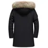 Men's Down Parkas Real Fur Collar Jacket Hooded Warm Winter Coat Men 90% White Duck Long Parka Hight Quality Man Overcoat 221110