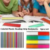 8pcs/Set Creative Colorful PVC Przewodnik od czytania materiałów PVC Paski do zakładek Zakracza Przezroczyste Efekt dla prezentów dla dzieci