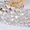 Choker 17-18mm Natural White Baroque Keshi Freshwater Loose Pearls String Strand