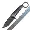 1Pcs M6686 Outdoor Fixed Blade Knife D2 Black/White Stone Wash Blade Full Tang G10 Handle Tactical Knives with Kydex