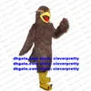 Brown Long Fur Eagle Hawk Mascot Costume Tiercel Falcon Vulture Personagem Ano Novo Party Propaganda ZX596