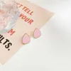 Koreansk ny rosa tofs netto röda örhängen tjej hjärta geometriska långa örhängen kvinnor