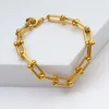 U Bamboo Knot Chain Style Stainless Steel Bracelets Women Fashion Jewelry Christmas Gift