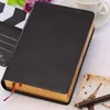 Vintage Thick Paper Notebook PU Leather Journal Bible Diary Sketchbook For Drawing Painting Graffiti Soft Cover Black