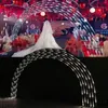 Décoration de mariage brillant météore douche lampe arc fête scène fond support avec LED lumières chaîne pour Festival Photo accessoires