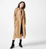 Women's Wool Blends AIGYPTOS Fall Winter Coat Women Elegant Double-Faced Water Ripple Cashmere en Female Long Chic Outerwear Jacket 221110