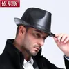 Berets Herren Echtes Leder Schaffell Hut Männliche Freizeit Cowboy Mode Gentleman Britische Wildleder Jazz Cap B-3774