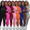 2024 Designer Brand Women Tracksuits بدلة الركض الوردي طباعة 2 قطعة مجموعات هوديز السراويل طويلة الأكمام التعرق ببناء 6XL بالإضافة إلى حجم الملابس غير الرسمية 8910-8