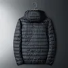 Erkekler Down Parkas Sonbahar Kış Ultra Işık% 90 Beyaz Ördek Kapşonlu Adam Ceket Jaqueta Maskulino Chaqueta Hombre Puffer İnce Erkekler Ceket 221110