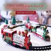 Christmas Toy Christmas Electric Train Toy Set 209 Railway Train Flame com som leve árvore de Natal Decors Kid Toy Ano Novo Presente Xmas L221110