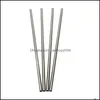 Drinking Straws 215Mm Stainless Steel Straight St Practical Drinking Easy To Clean Sts Metal Bar Family Kitchen Tools Drop Delivery Dhxrl