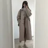 Misto lana da donna Cappotto lungo nero Donna invernale spesso coreano Corto con velluto Parka da donna in lana di media lunghezza Avvolgente Autunno 221110